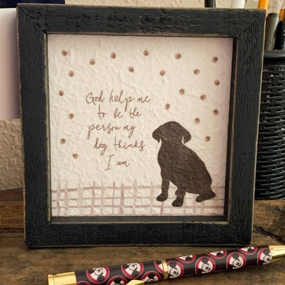 Table top decor for dog lovers. Framed artwork. - Picture 4 of 4